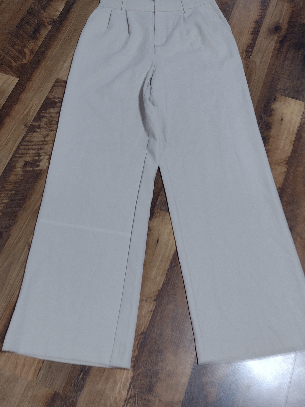 Wide-Leg Cream Women's Trousers NWT Sz Medium
